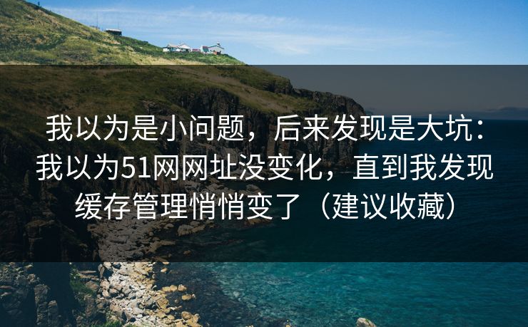 我以为是小问题，后来发现是大坑：我以为51网网址没变化，直到我发现缓存管理悄悄变了（建议收藏）